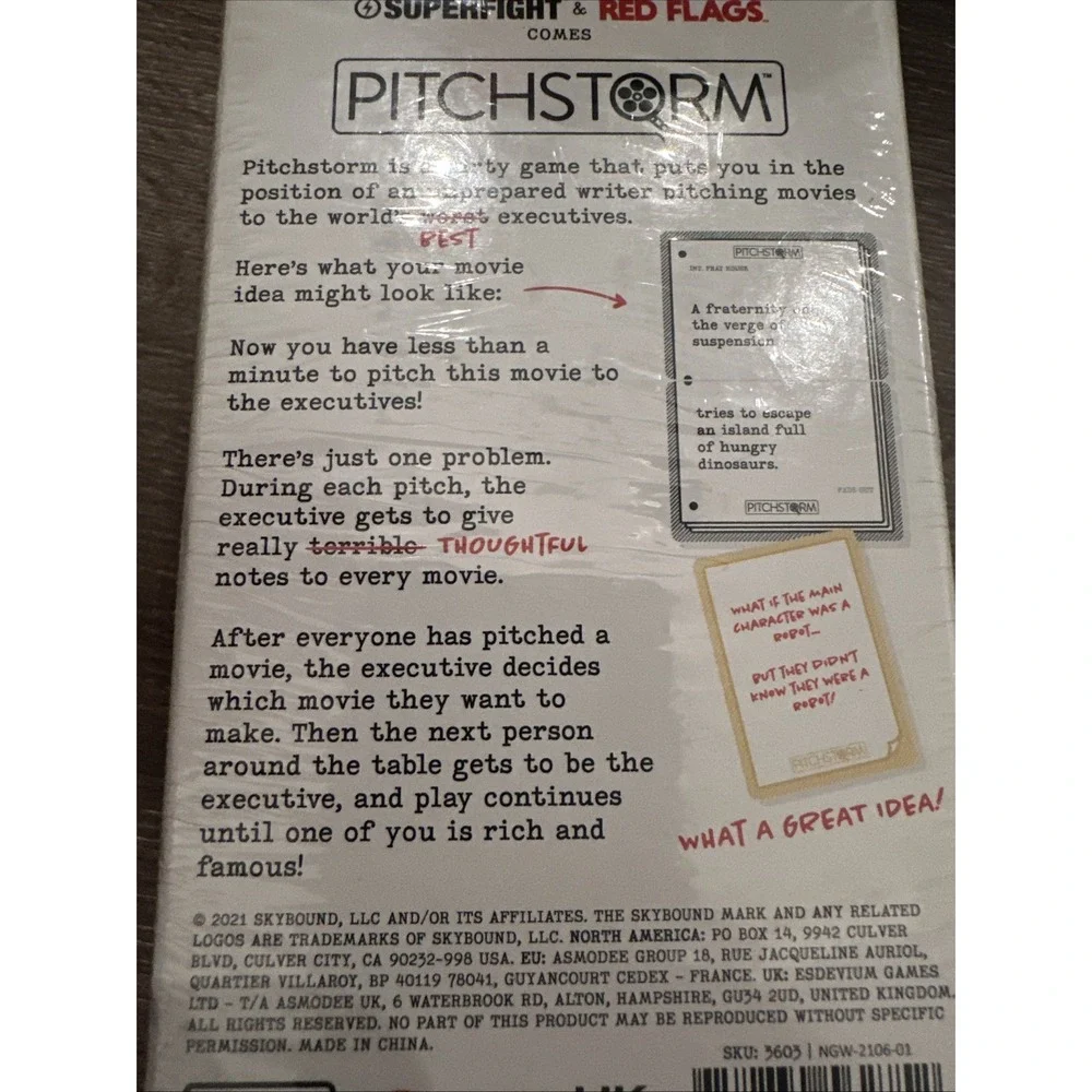 Pitchstorm Card Game New Sealed By Ben Kepner Movie Pitch Meeting Party Game